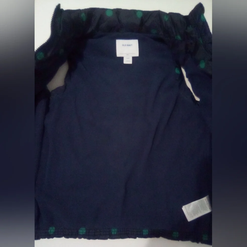 Old Navy Kid's Dolka Pot Puffer Vest Jacket Blue & Green Size M(8)